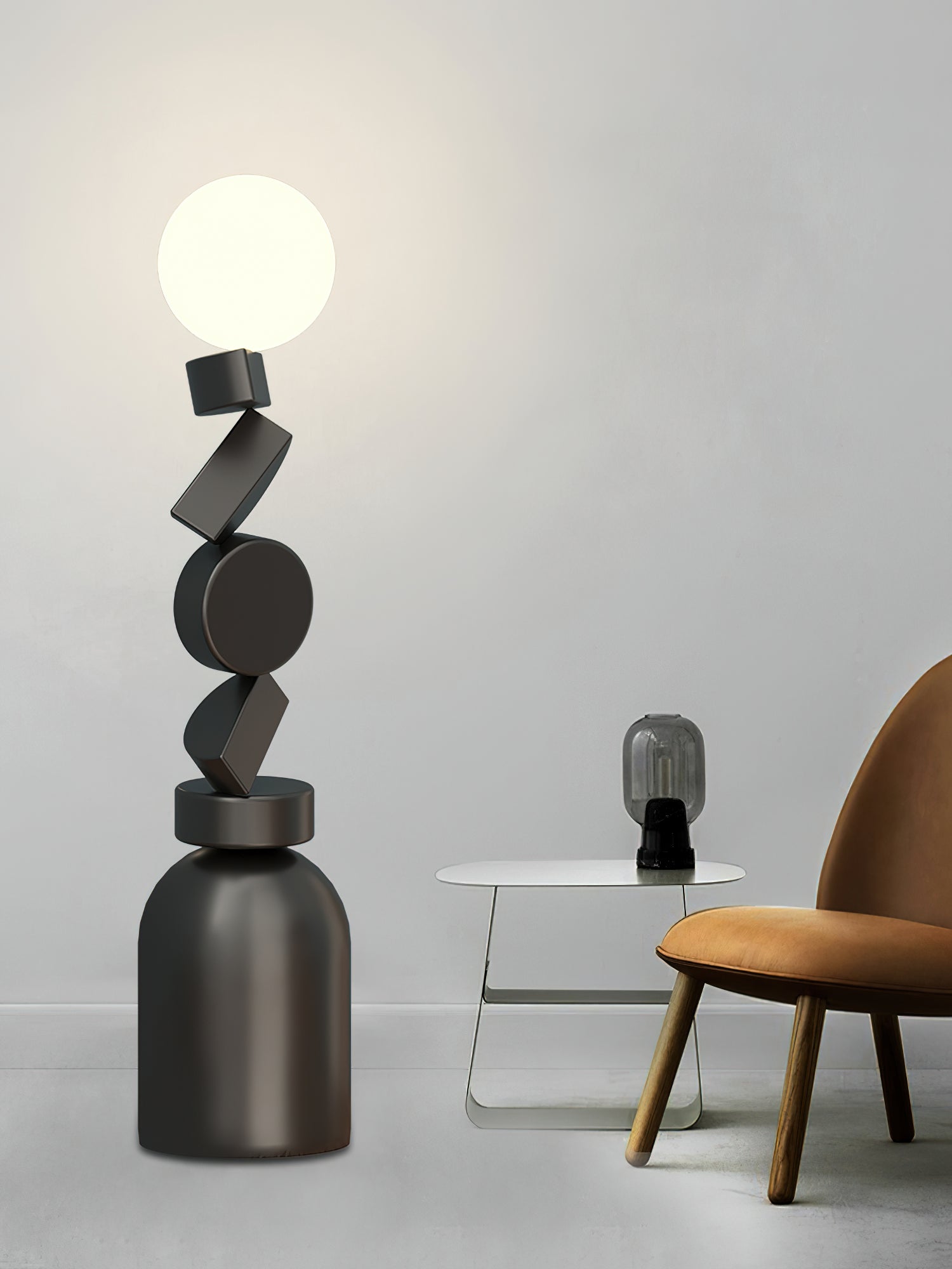 Modern Monolith Cube Floor Lamp - Minimalist LED Standing Light for Living Room, Bedroom & Office - Dimmable Ambient Lighting for Home Decor