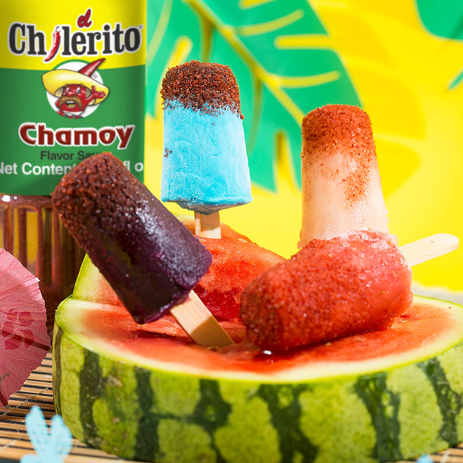 El Chilerito Chamoy Sauce 33.8 Fl Oz (1 Liter) - Authentic Mexican Hot & Sweet Fruit Sauce - Perfect for Fruits, Snacks, Micheladas & Drinks - Great for Parties, BBQ & Mexican Cuisine