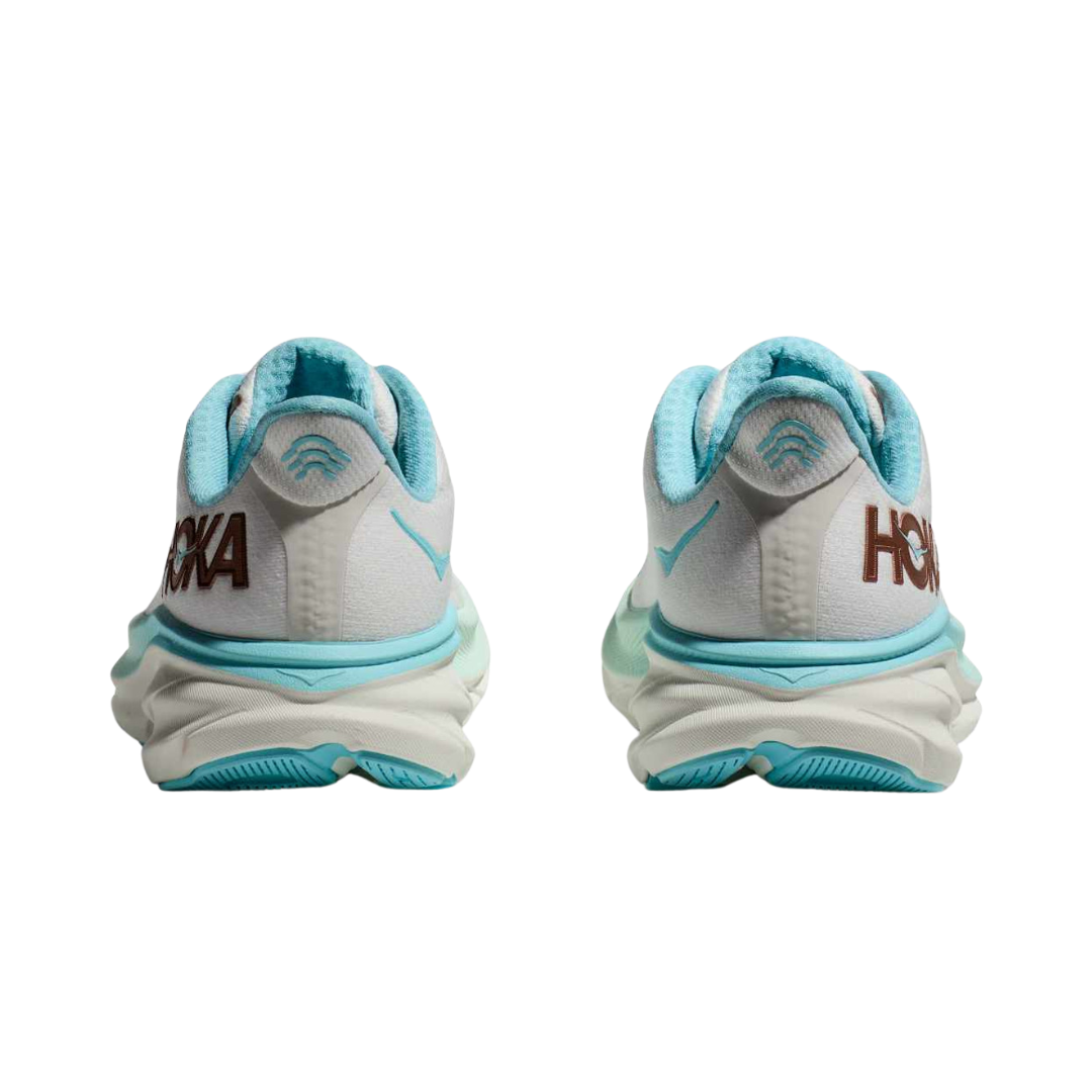 HOKA Women's Clifton 9 Running Shoes - Frost/Rose Gold (B Width) - Lightweight Cushioned Sneakers for Road Running, Jogging & Daily Wear