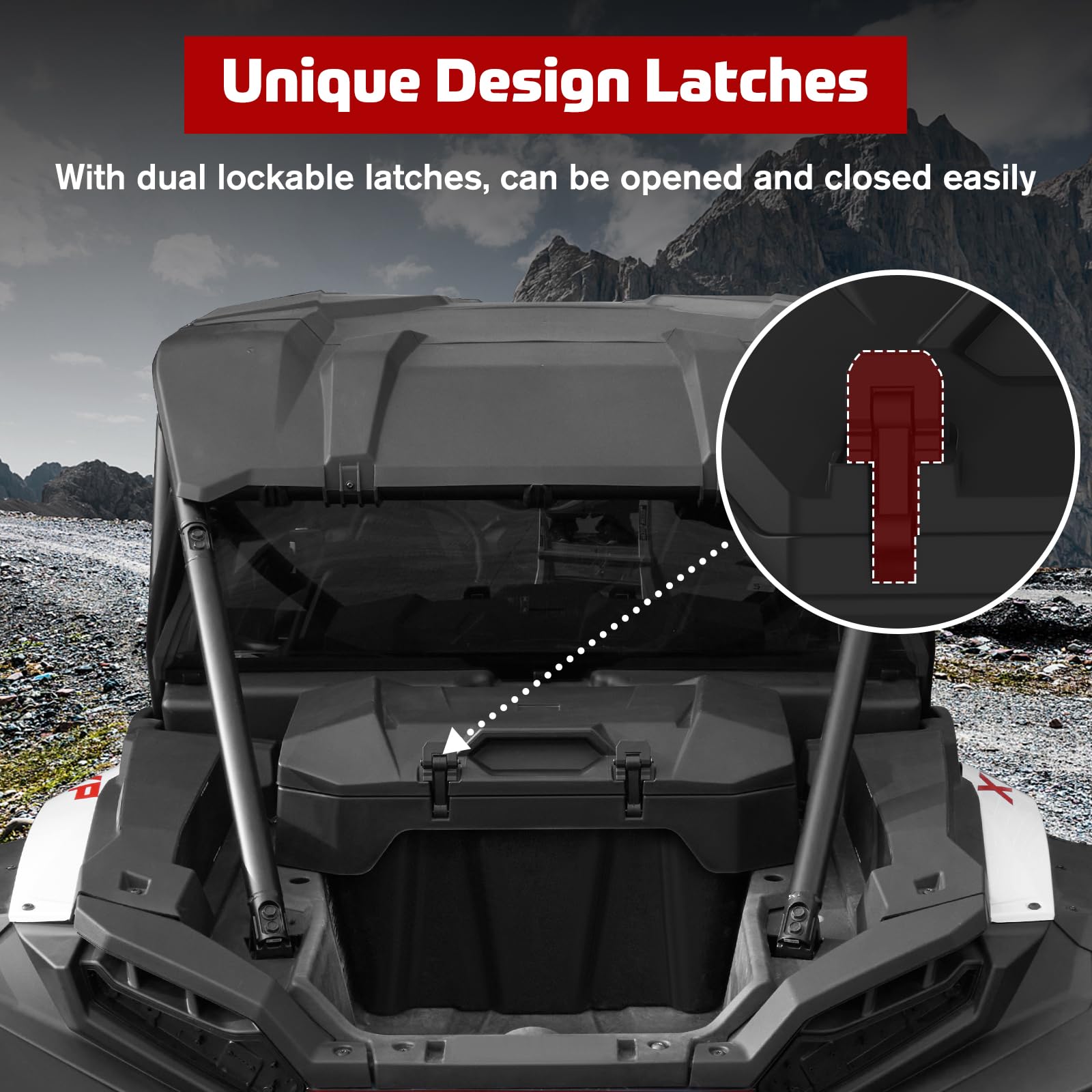 **2024 Polaris RZR XP 1000 Cargo Storage Box - 82 QT Waterproof Polypropylene Forward Cargo Bin | OEM #2889611 Replacement | Perfect for Off-Roading, Camping & Outdoor Adventures**