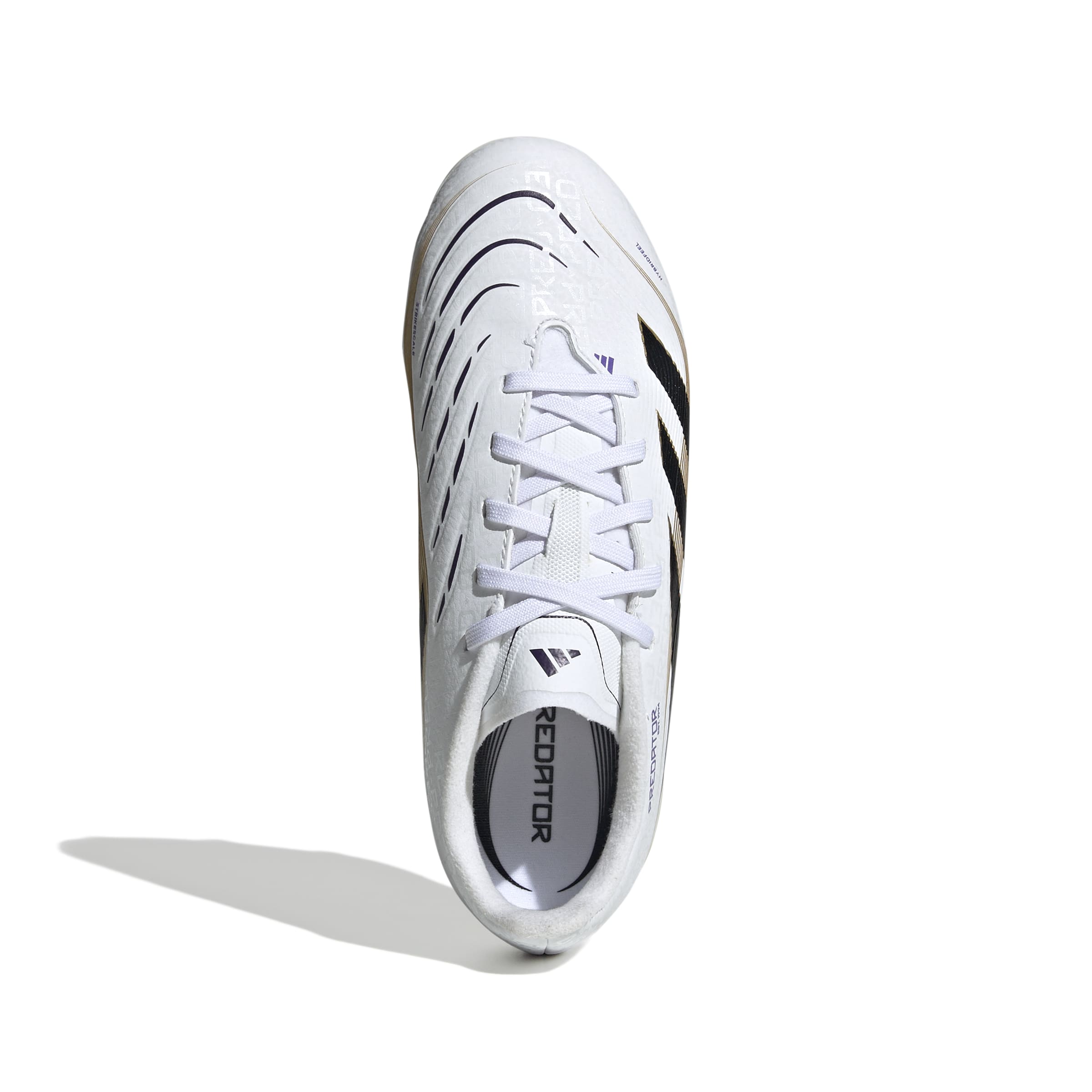 Adidas Predator League FG/MG Junior Football Boots for Kids - White/Core Black/Gold Metallic - Firm Ground & Multi-Ground Soccer Cleats for Youth Players - Perfect for Training and Matches
