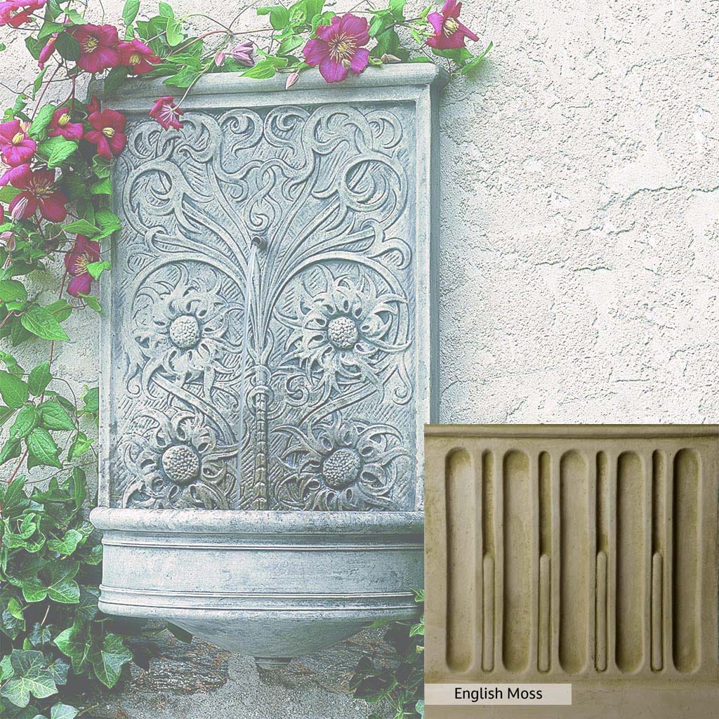 Campania International Sussex Wall Fountain - Outdoor Garden Water Feature for Patio, Yard, and Landscape Decor