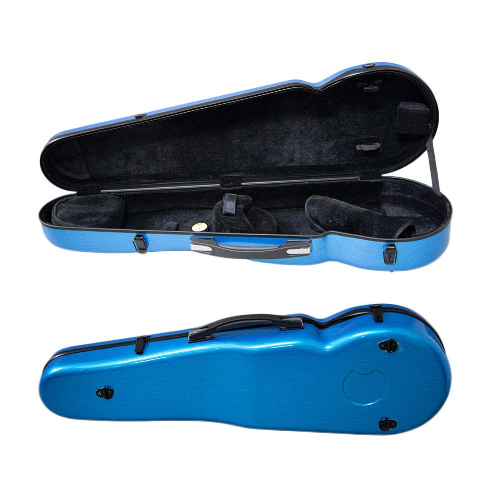 PAITITI Full Size Violin Case - Durable Super Light Fiberglass with Hygrometer & Backpack Straps (Blue) | Perfect for Travel, School & Professional Musicians
