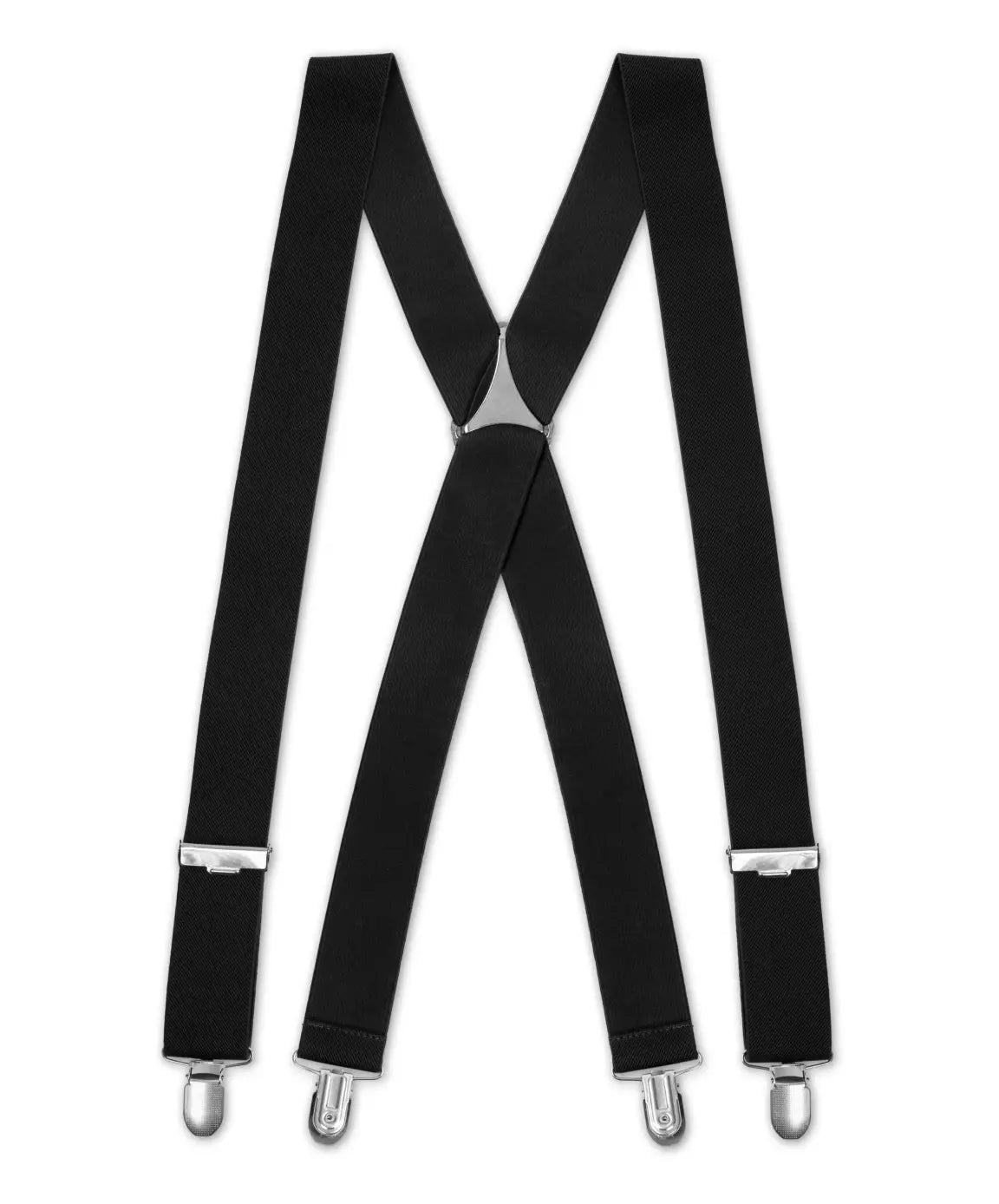 LA Smith Men's Black X-Shaped Suspenders - Stylish & Adjustable for Formal Wear, Cosplay & Vintage Outfits