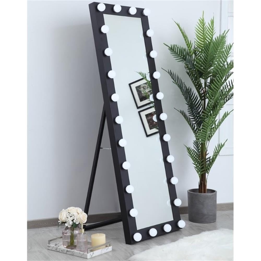 Black LED Vanity Mirror 5000K for Makeup & Bathroom Decor