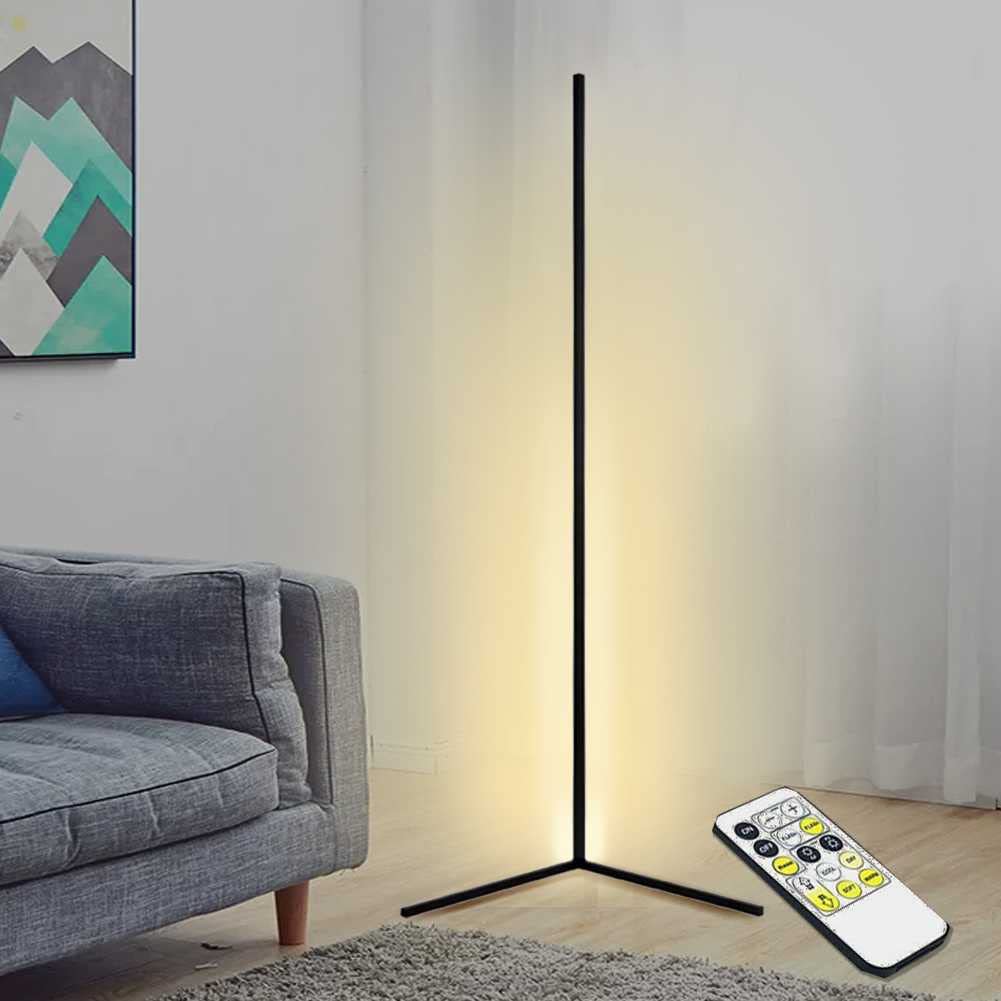 Modern Dimmable LED Floor Lamp with Remote - 56