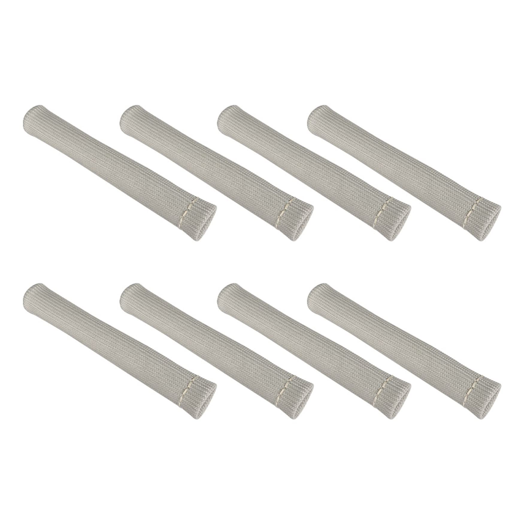 High-Temperature 8-Piece Gray 1200°F Spark Plug Wire Boots Heat Shield Sleeve Protector Kit - Compatible with SBC & BBC Engines - Ideal for Automotive Repair, Racing & Performance Upgrades