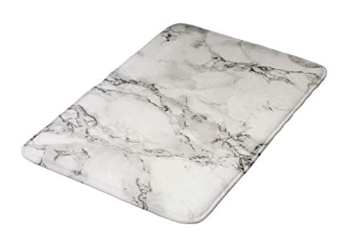 Premium Bathroom Rug Mat (24x16 Inch) - Ultra Soft & Absorbent, Machine Washable & Dryable, Non-Slip Floor Mat for Tub, Shower & Bathroom - Marbleous Marble Design - Perfect for Bathroom Safety & Luxury Decor