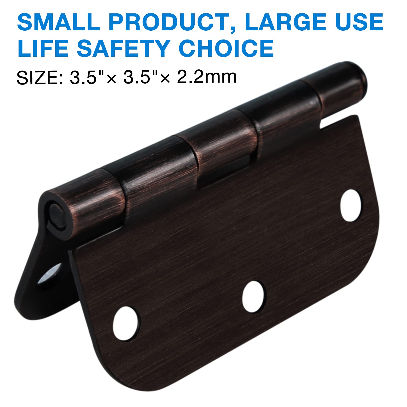 Oil Rubbed Bronze Door Hinges 3.5 Inch - Heavy Duty Interior Door Hinges 3-1/2
