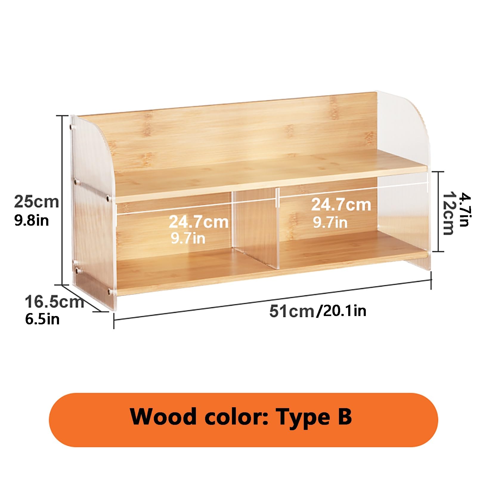 Wooden Desktop Shelf Organizer - Multi-Purpose Storage Rack for Books, Cups & Decor | Perfect for Dorm, Kitchen, Bathroom, Bedroom & Living Room | Space-Saving Home & Office Organization Solution