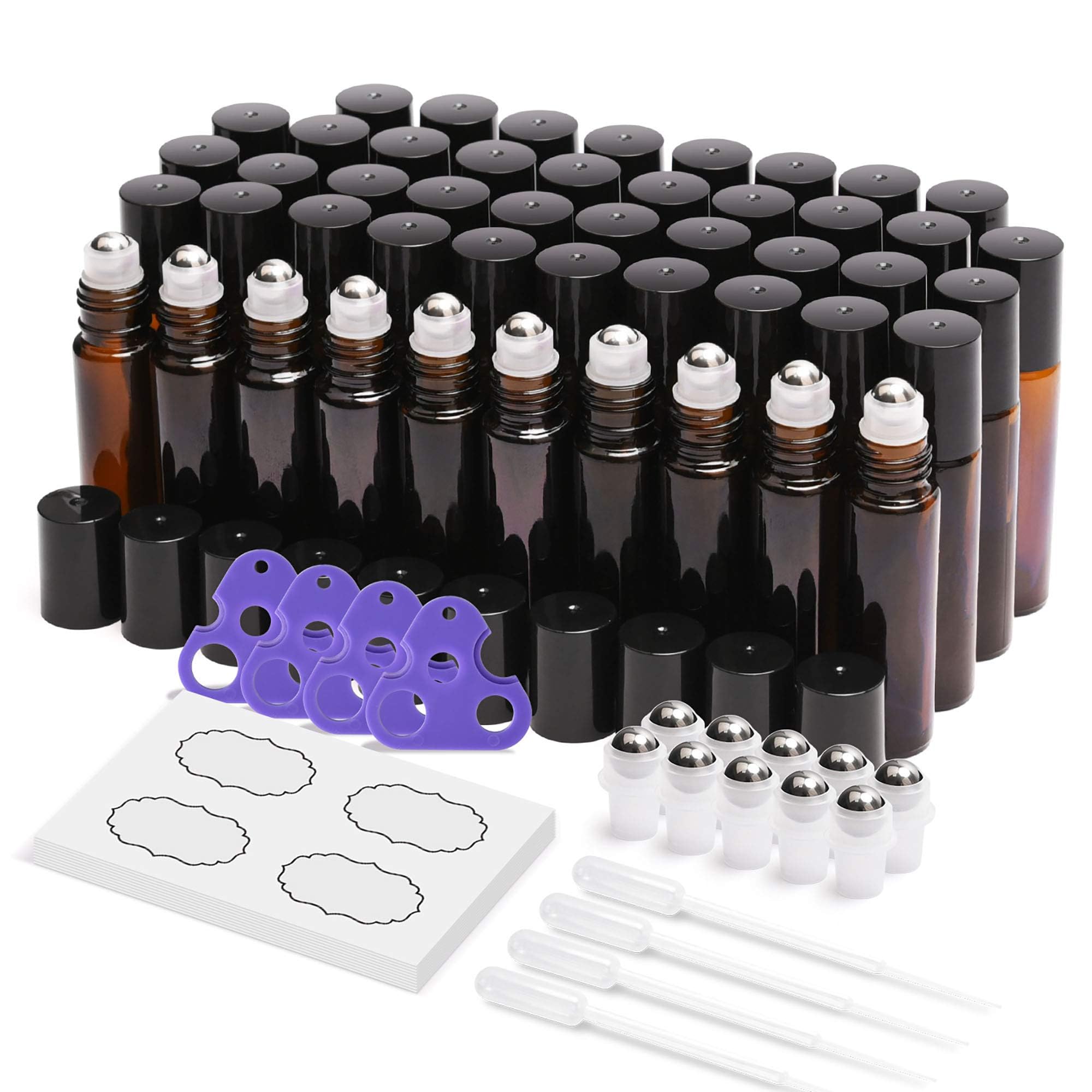 8 Pcs 10ml Roll On Glass Bottles for Essential Oils, Aromatherapy, and DIY Skincare - Perfect for Travel & Home Use
