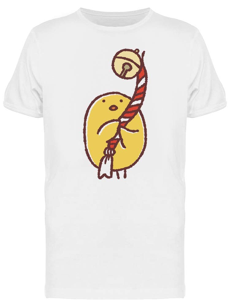 Funny Chicken and Bell Cartoon Graphic T-Shirt for Men - Casual Cotton Tee for Everyday Wear, Street Style & Weekend Outfits