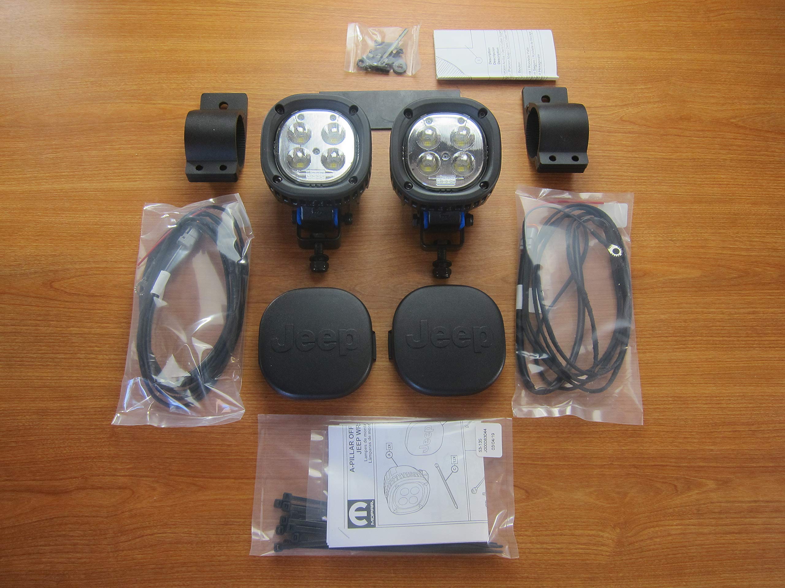 Jeep Wrangler JL & Gladiator Winch Guard with LED Light Bar & Heavy-Duty Mounting Kit | Mopar Approved | Off-Road Adventure & Trail Protection