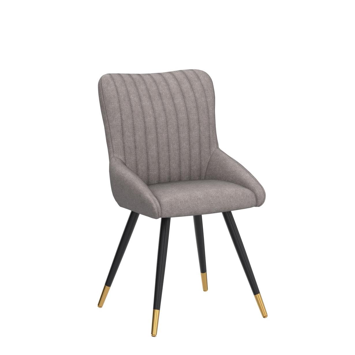 Annjoe Set of 2 Faux Leather Dining Chairs - Modern Upholstered Accent Side Chairs with Sturdy Metal Legs for Home, Kitchen, Office, Bistro & Cafe | Perfect for Dining Rooms, Breakfast Nooks, Small Spaces & Commercial Establishments