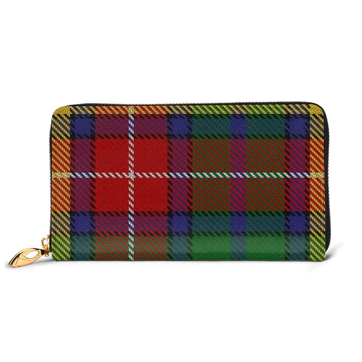 Scottish Clan Buchanan Tartan Plaid Women's Zip Around Wallet & Phone Clutch - RFID Blocking Card Holder Organizer for Travel, Shopping & Everyday Use