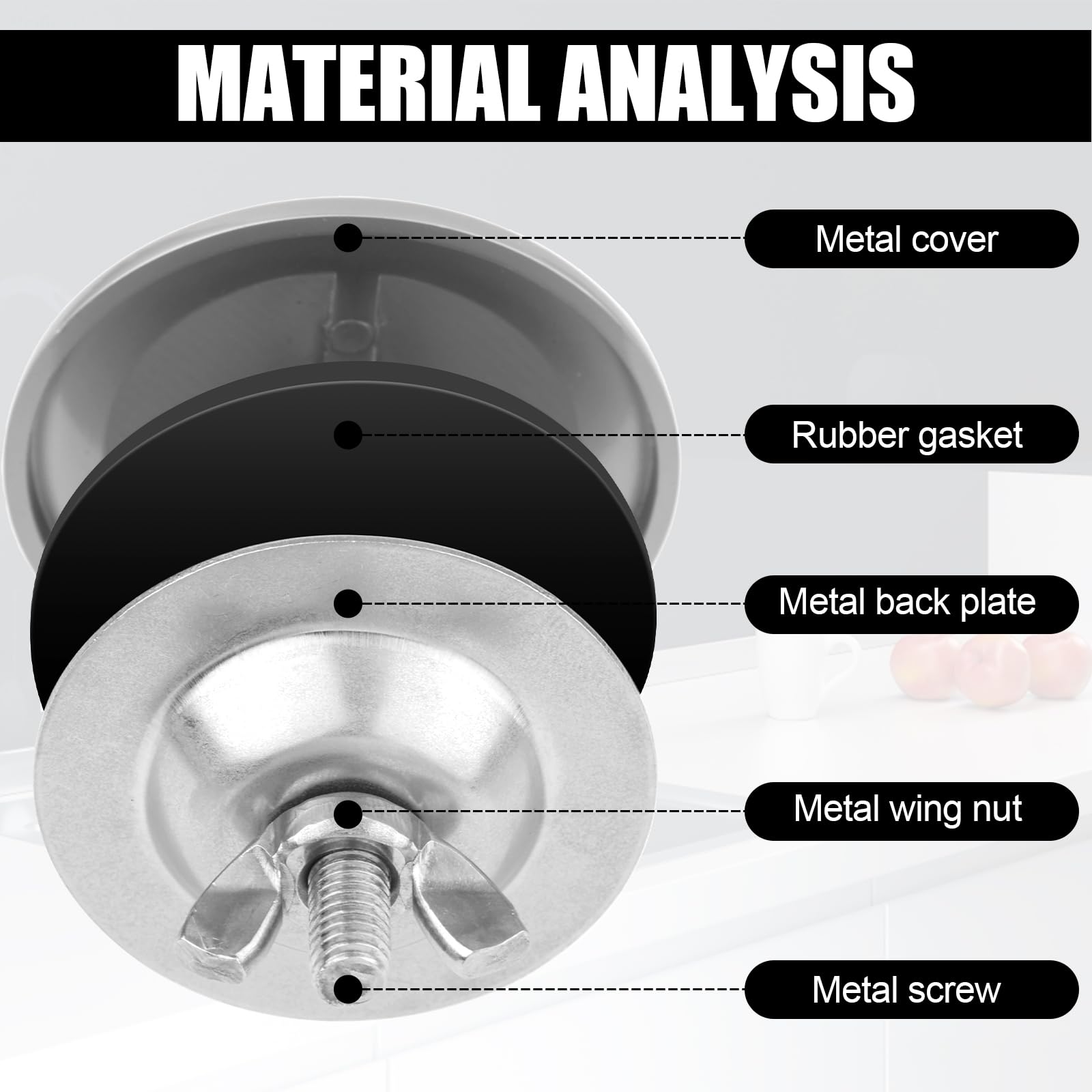 Premium Brushed Nickel Kitchen Sink Faucet Hole Cover - Durable Sink Hole Plug & Installation Accessory for Modern Kitchens | Perfect for Remodeling, New Home Setup & Preventing Water Splashes