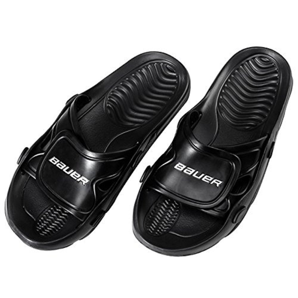 Bauer NG Player Shower Slides for Men & Women - Comfortable Non-Slip Bathroom Sandals - Perfect for Gym, Pool, Locker Room, and Spa (Small Size)