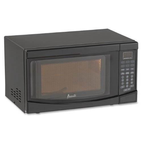 Avanti Black Microwave Oven - Compact Countertop Microwave for Small Kitchens, Dorms & Offices | 700W, 0.7 Cu. Ft. | Quick Heating & Defrosting