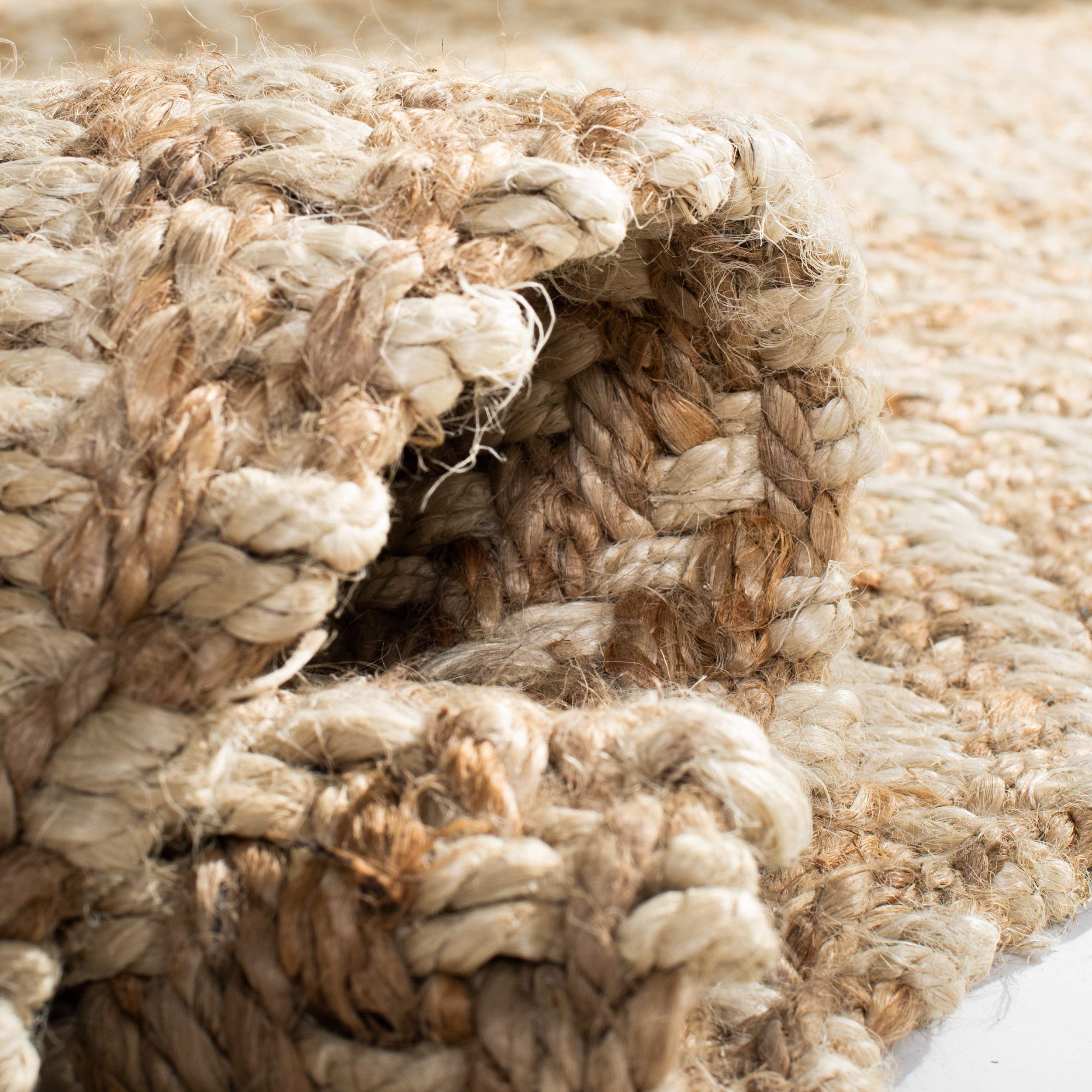 SAFAVIEH Handmade Jute Area Rug 5' x 8' - Natural & Bleach Chevron Design with Fringe | Eco-Friendly Natural Fiber Collection (NF458A) | Perfect for Living Room, Bedroom & High Traffic Areas