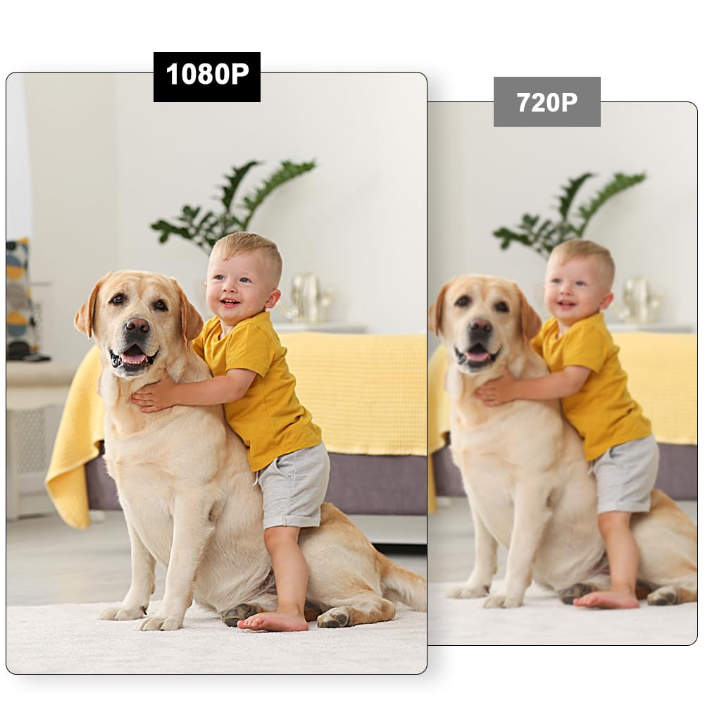 Wireless Security WiFi Camera with Bluetooth Speaker - 240° Wide Angle View, 1080P HD, Motion Detection, Phone App Control for Home, Office & Store Surveillance (2.4G/5G Dual Band) | Perfect for Baby Monitoring, Pet Watching & Business Security