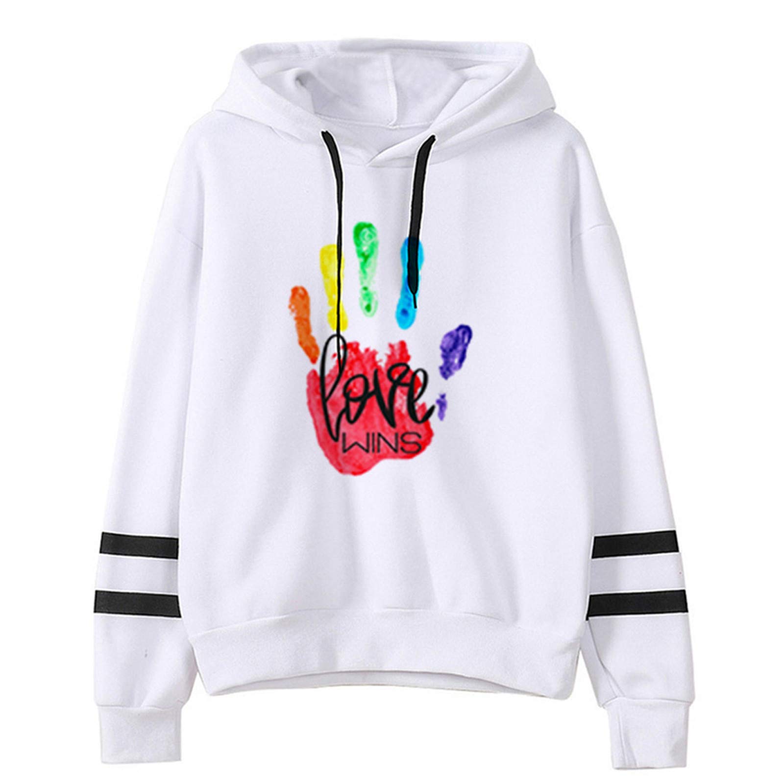 Unisex Striped Print Long Sleeve Oversized Sweatshirt - Casual Loose Fit for Men & Women | Perfect for Couples Matching, Streetwear Fashion and Cozy Loungewear