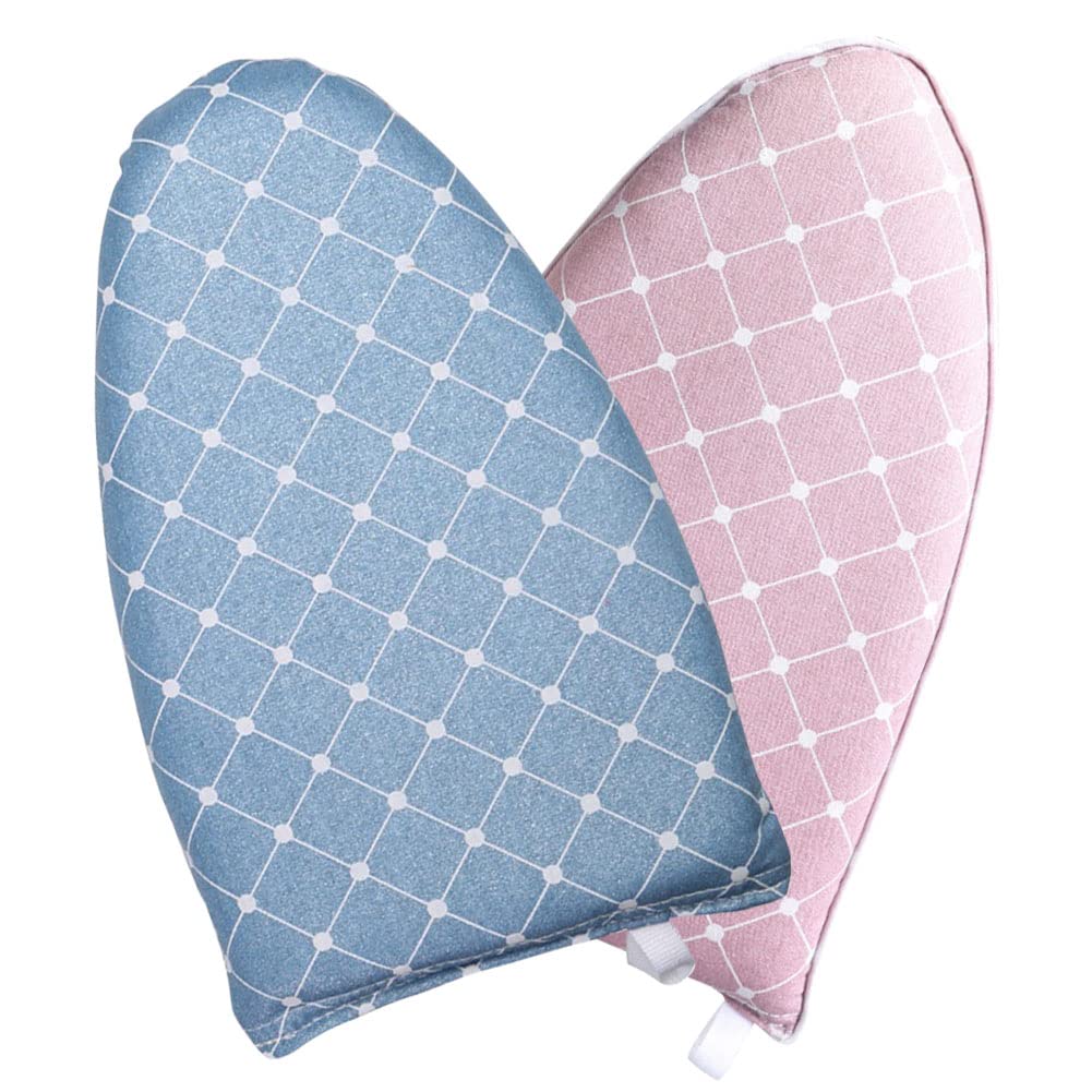 Heat Resistant Ironing Gloves for Handheld Steamer - Protective Steam Iron Mitt with Loop Hanger | Small Ironing Board Accessory | Perfect for Garment Care, Fabric Steaming & Home Laundry Tasks