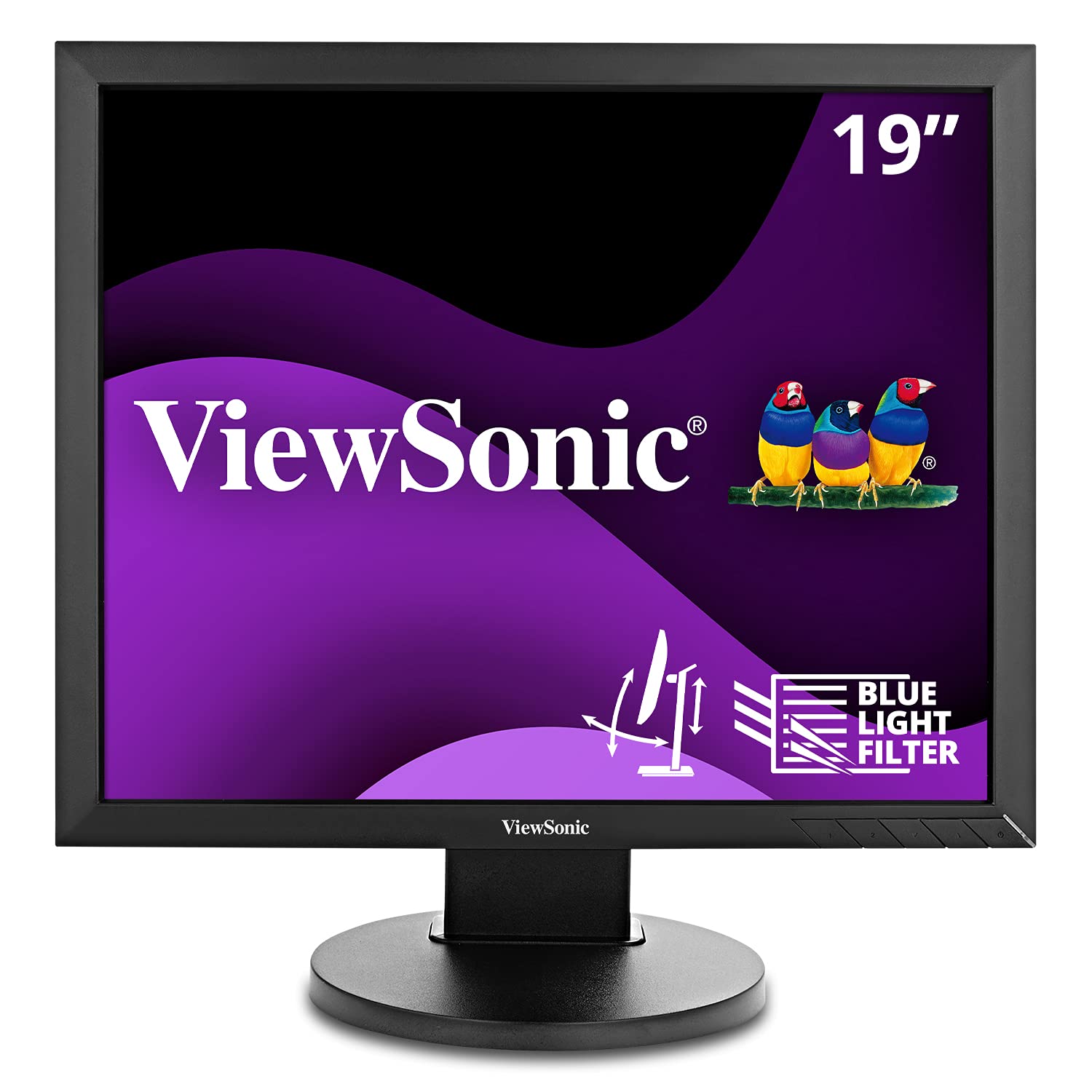 ViewSonic VG939SM 19 Inch IPS 1080p Ergonomic Computer Monitor with DVI & VGA Ports - Adjustable Stand for Home Office, Gaming & Productivity (Black)