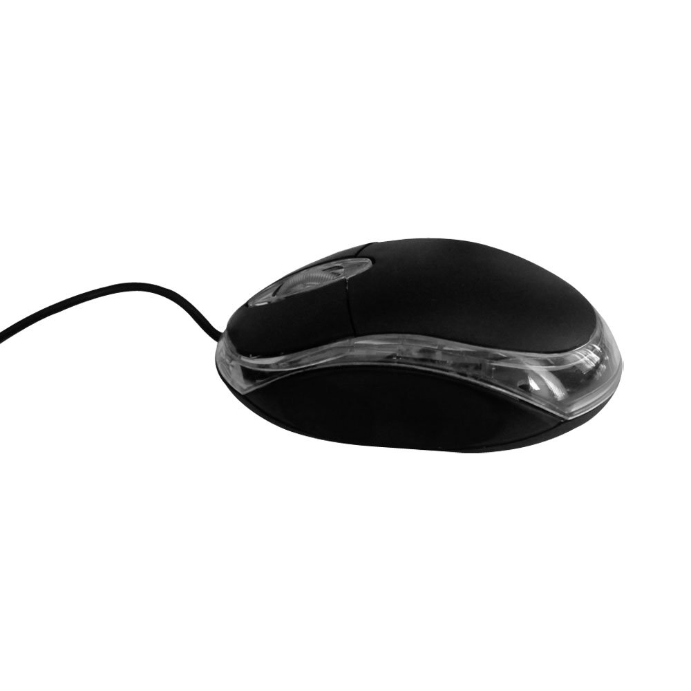 Dynamode INA-67 3 Button USB Optical Computer Mouse with Scroll Wheel - Black | Ergonomic Design for Office Work, Gaming & Home Use