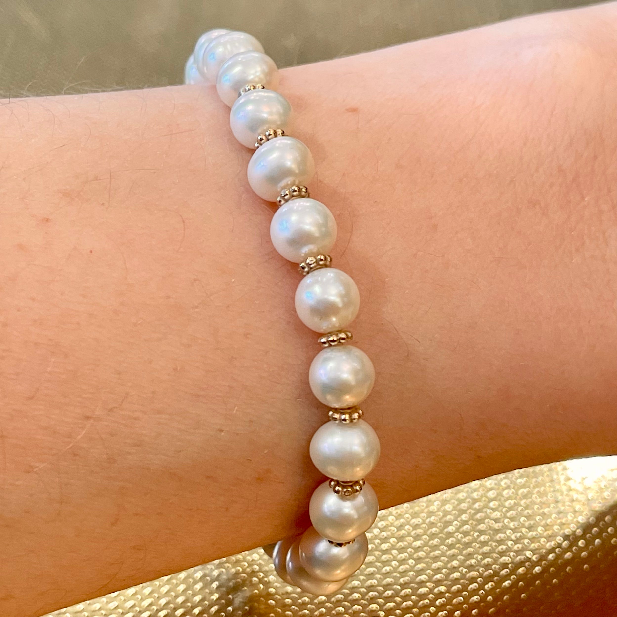 Elegant Classic Beaded Bracelet for Women - Handmade Glass Pearl Jewelry - Perfect for Parties, Weddings & Everyday Wear