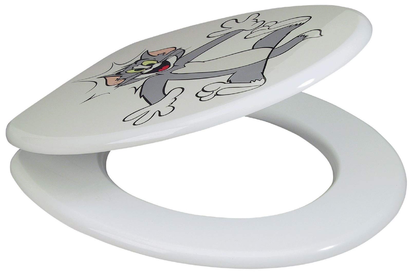 Sanitop-Wingenroth White Toilet Seat with Comic Design - 1 Piece (Model 40499 0) - Durable & Easy to Install - Perfect for Kids' Bathrooms, Playrooms & Themed Restrooms