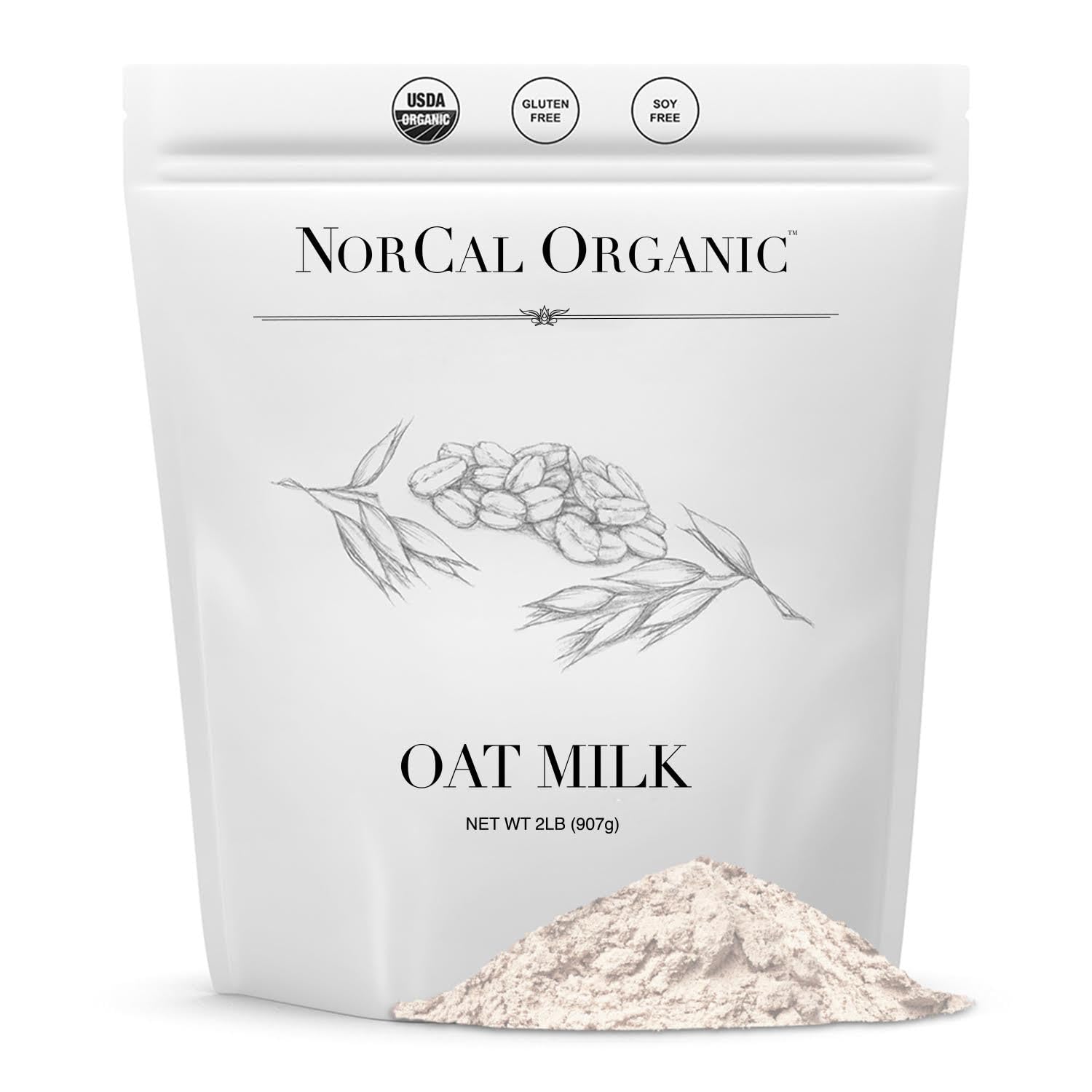 Organic Oat Milk Powder - 2lbs Bulk | 100% Vegan, Unsweetened, Gluten-Free | Non-GMO Canadian Oats | Perfect for Smoothies, Baking & Coffee Creamer