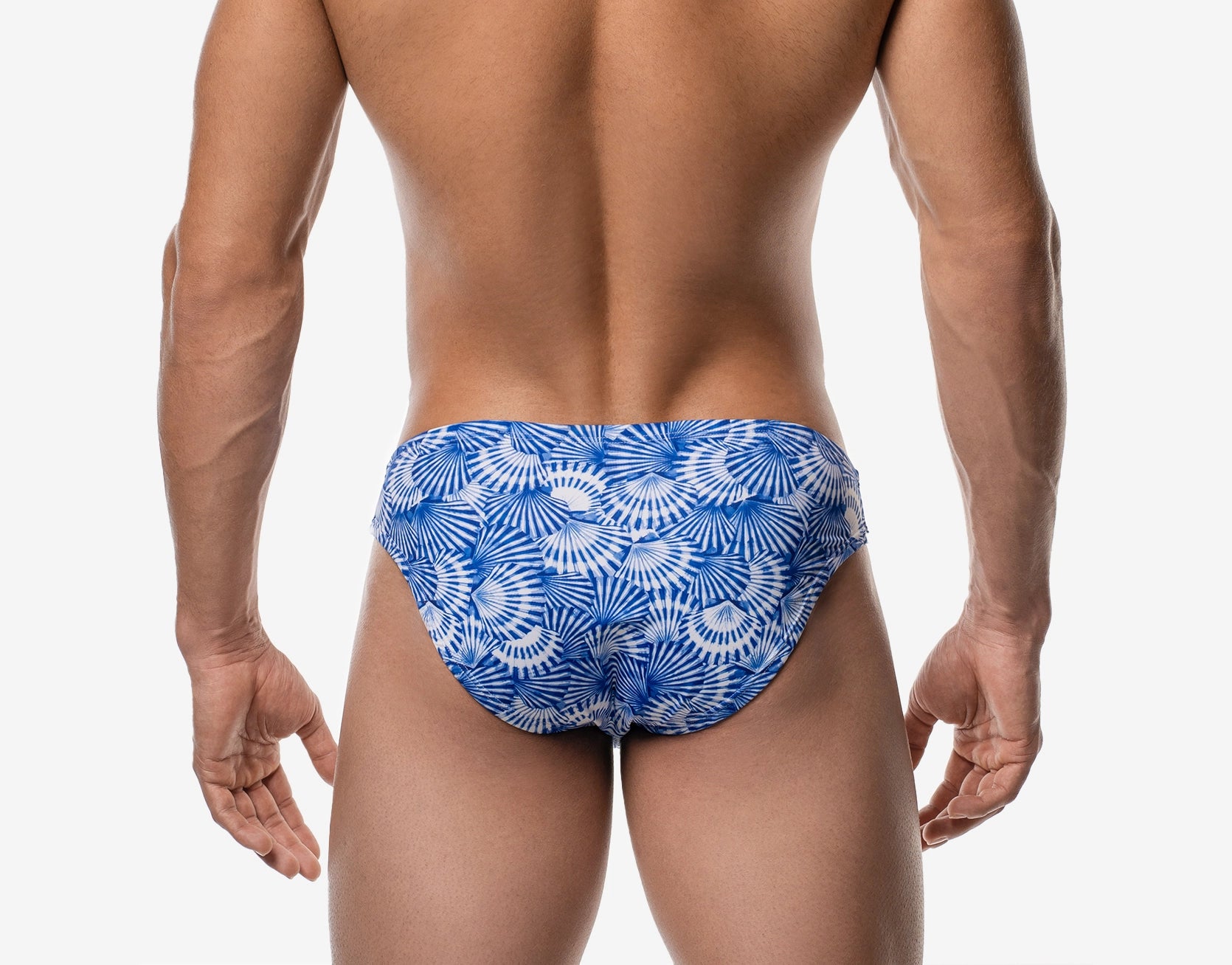 PUMP! Water Cheeky Swim Brief Shell Blue - Stylish Men's Swimwear for Beach, Pool & Summer Vacations