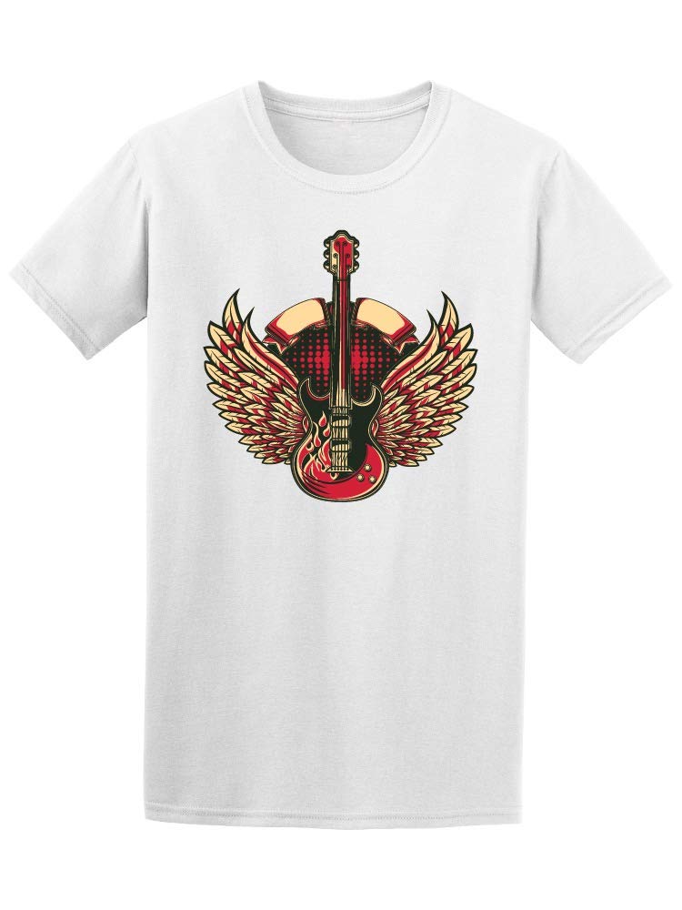 Electric Guitar Rock Emblem T-Shirt for Men | Vintage Band Tee | Casual & Concert Wear
