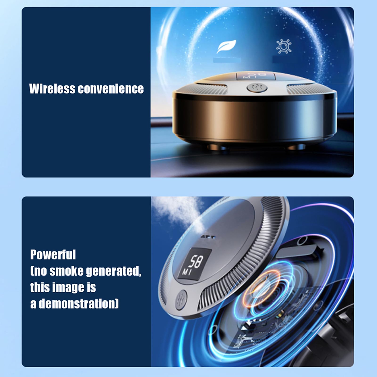 Rechargeable Mini Air Purifier with Ozone Purification - 3 Speed Portable Refrigerator Deodorizer for Car, Bedroom, Shoe Cabinet - Black | Eliminates Odors in Small Spaces & Freshens Air