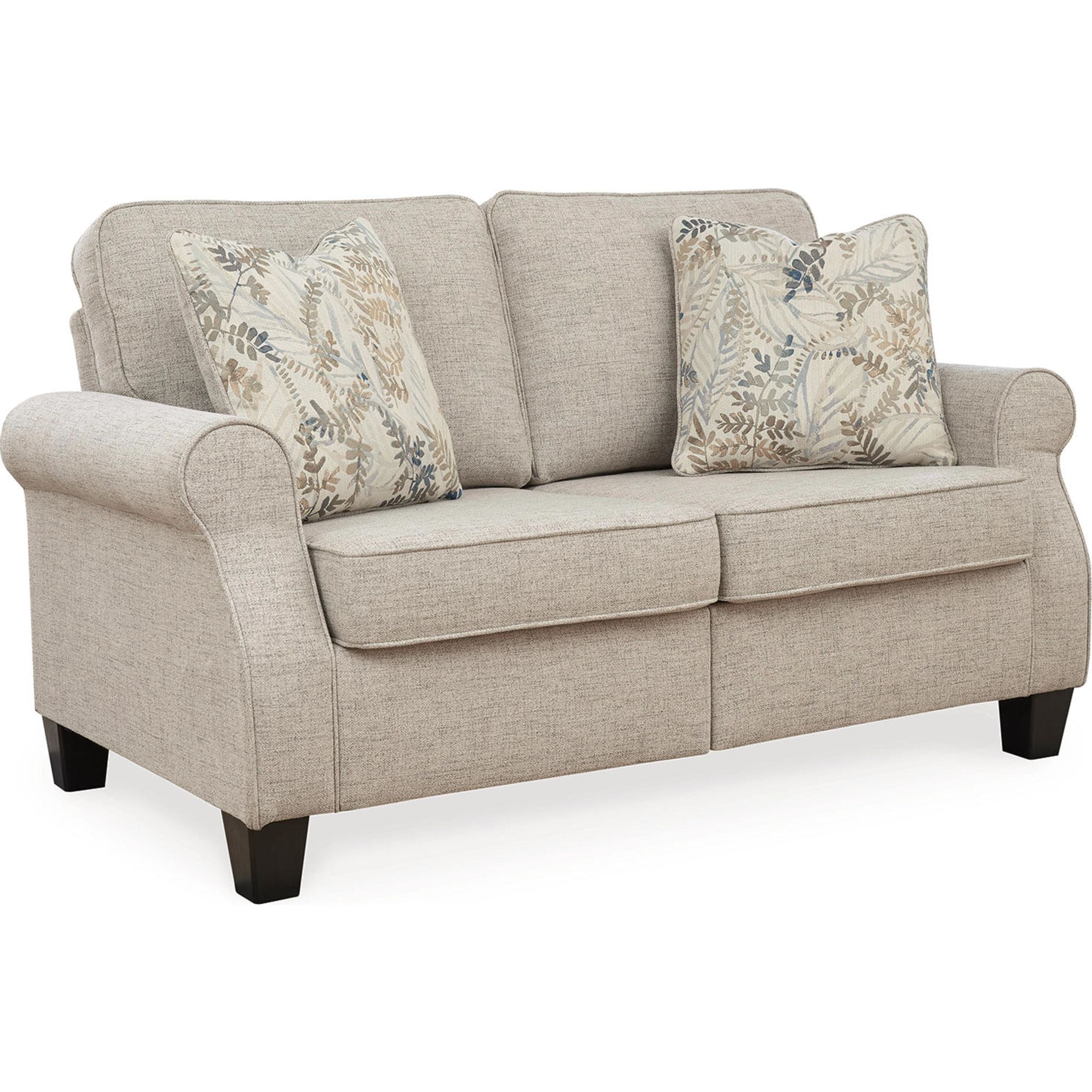 Alessio Loveseat in Sesame - Modern Fabric Sofa for Living Room, Lounge & Small Spaces - Comfortable 2-Seater Couch with Soft Upholstery