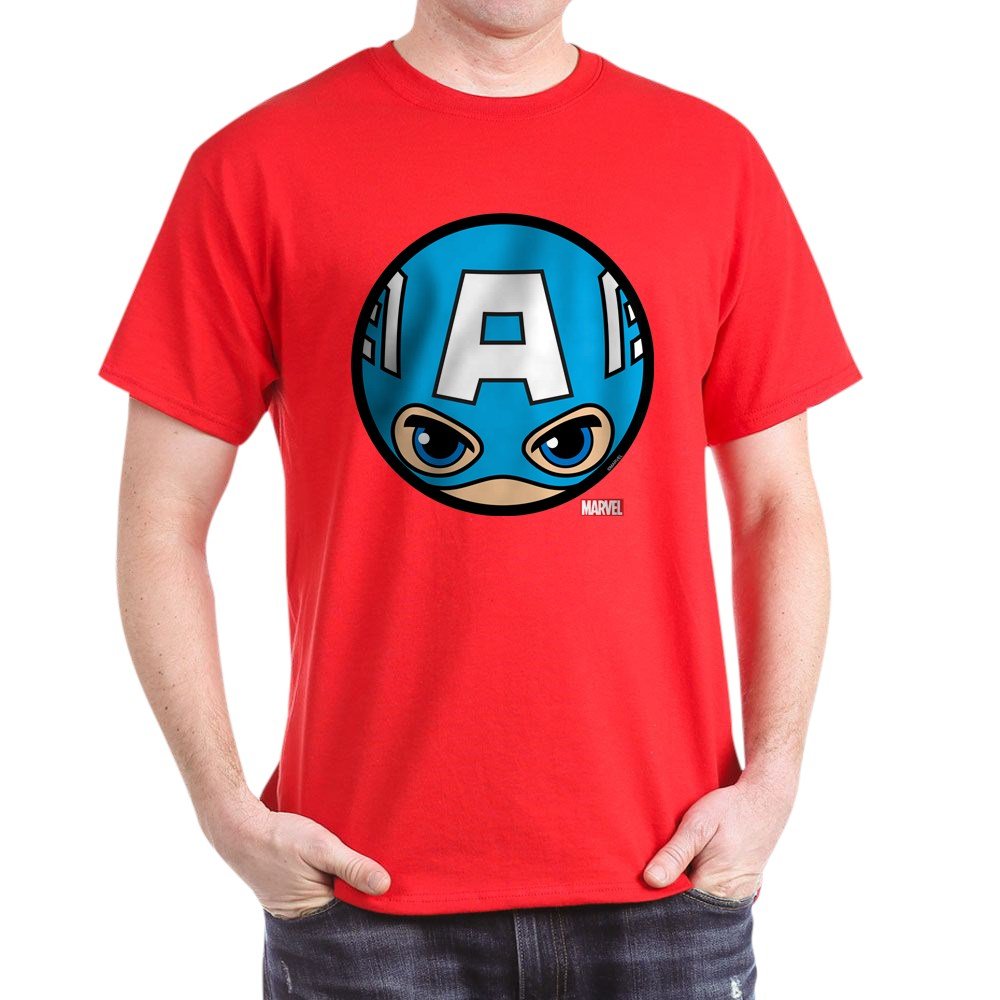 Captain America Icon Dark T-Shirt - Graphic Tee for Marvel Fans | Casual Wear, Cosplay & Superhero Outfits