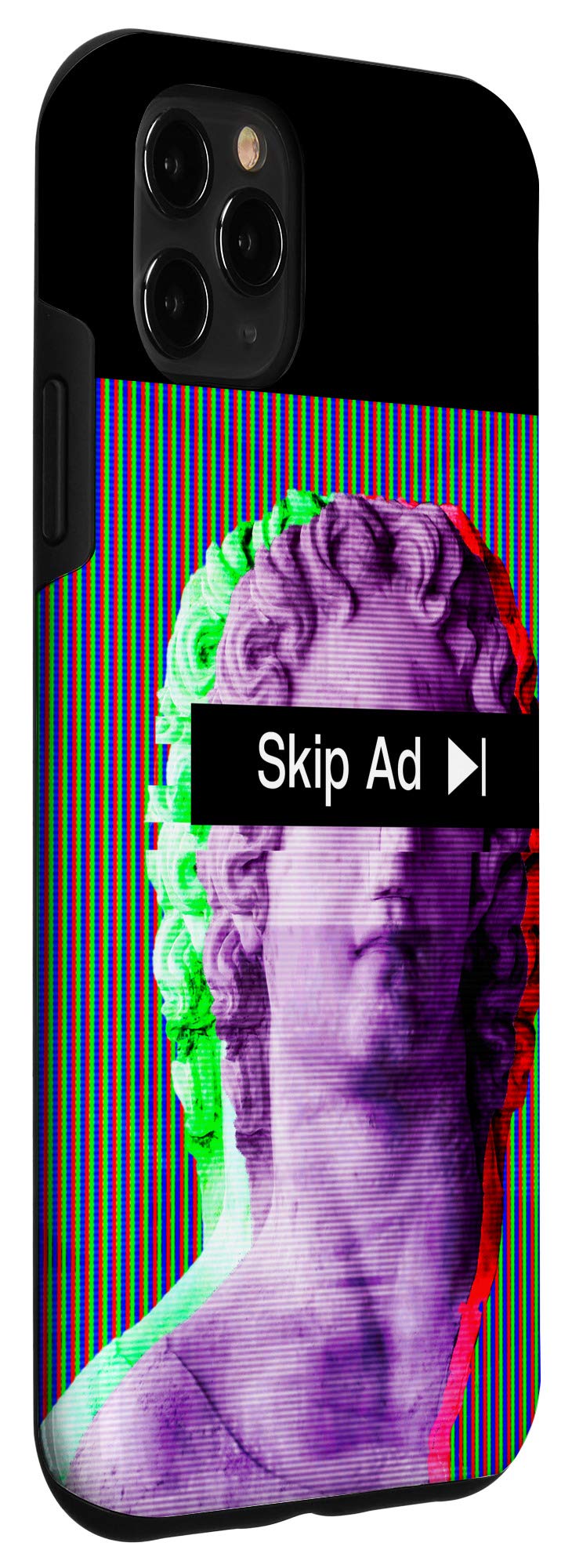 iPhone 11 Pro Max Case - Aesthetic Vaporwave Design, Anti-Skip Ad Meme Phone Cover - Perfect for Social Media Lovers & Online Advertising Enthusiasts