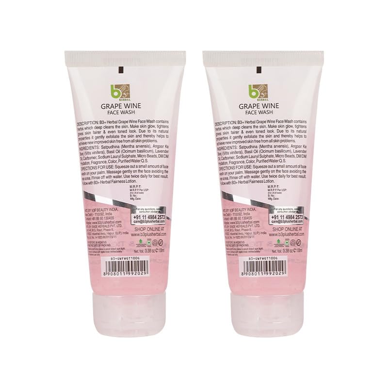 Grape Seed Extract Facial Cleanser - Gentle Exfoliating Face Wash for Acne & Oily Skin - Perfect for Daily Skincare Routine & Anti-Aging Care