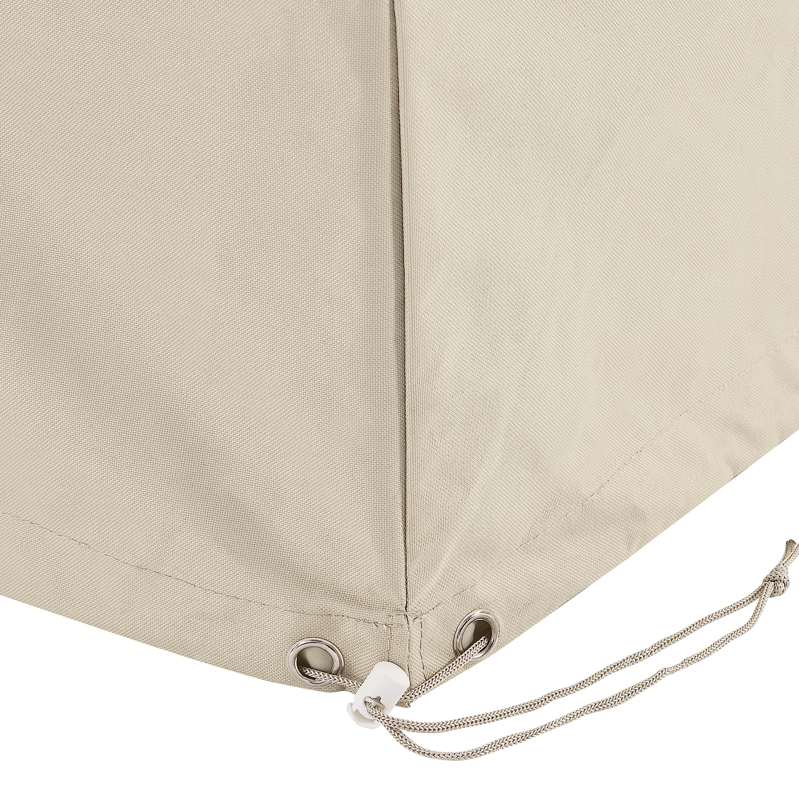 Waterproof 7-Piece Outdoor Patio Furniture Cover Set for Dining Table and Chairs - Tan | All-Weather Protection for Garden, Deck, Backyard, and Poolside Use