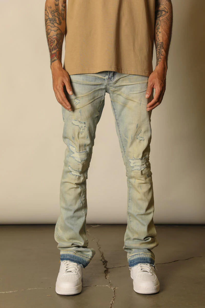GFTD SAGE 2.0 High Waist Distressed Skinny Jeans for Women - Trendy Ripped Denim Pants for Casual Outfits & Streetwear Fashion