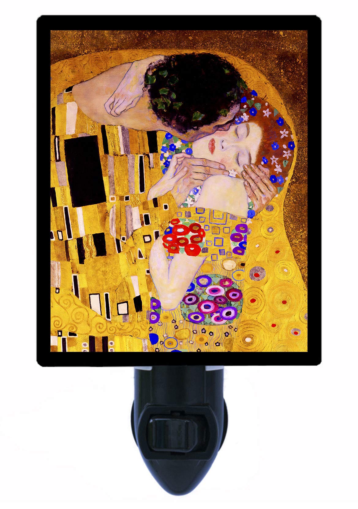 Klimt The Kiss LED Night Light - Old Masters Art Night Light with Adjustable Brightness for Bedroom, Nursery, or Home Decor