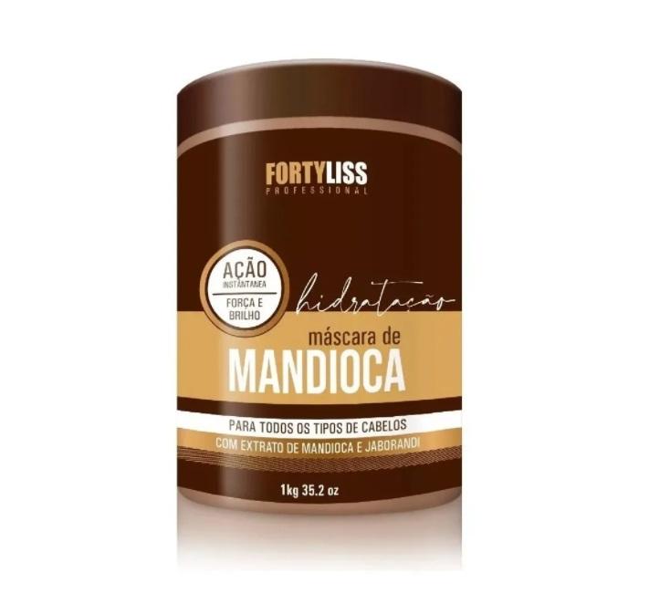 Cassava Jaborandi Instant Moisturizing & Strengthening Hair Mask 1kg (2.2lb) - Deep Conditioning Treatment for Dry, Damaged Hair - At-Home Salon Quality Hair Care by Forty Liss | Perfect for Weekly Hair Spa & Frizz Control