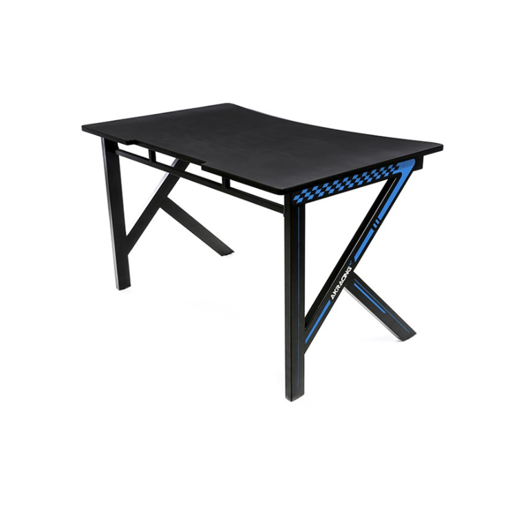 AKRacing Premium Gaming Desk in Blue - Ergonomic Design for PC & Console Gamers - Perfect for Home Office & Gaming Setup