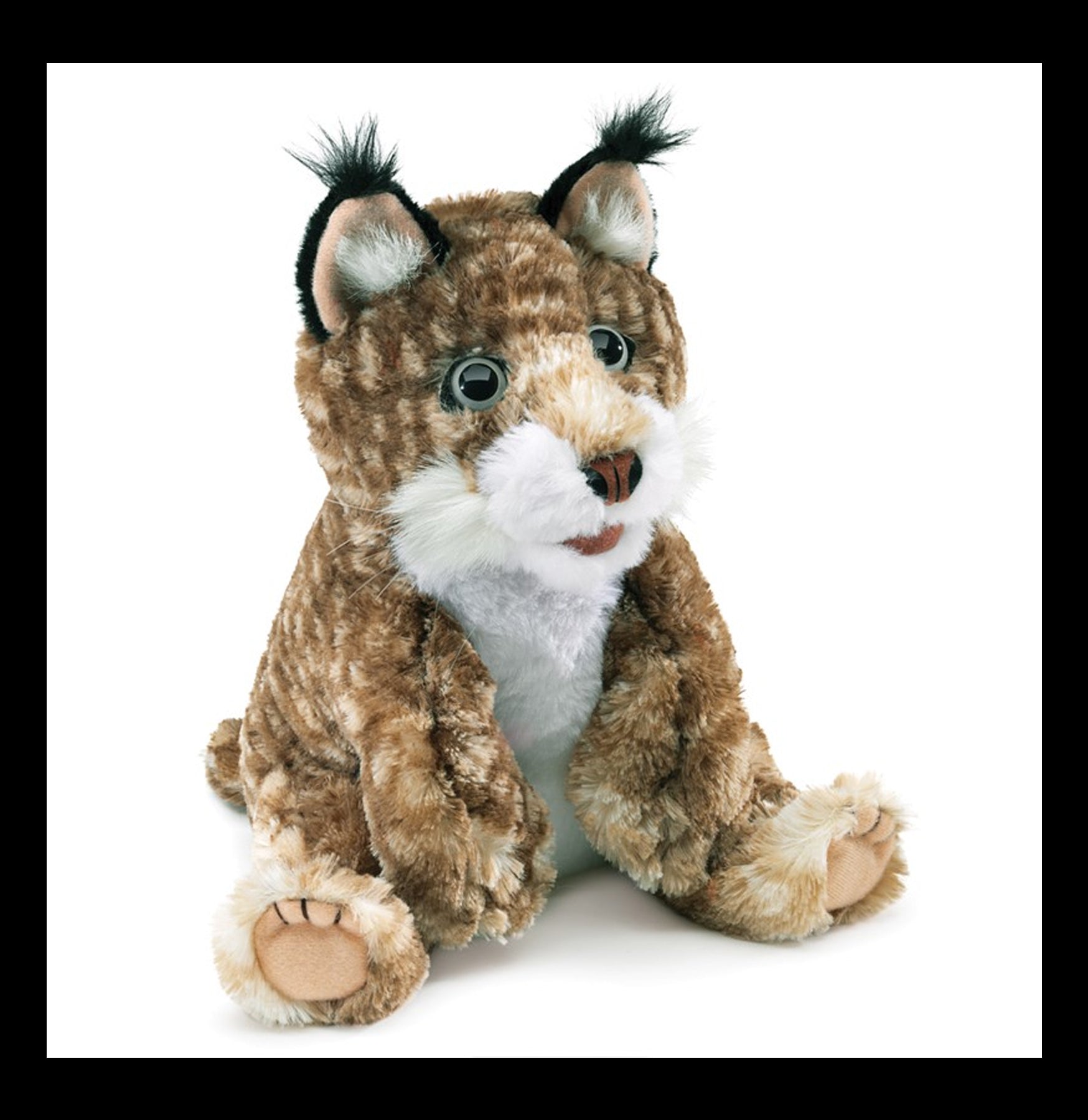 Realistic Bobcat Kitten Hand Puppet - Soft Plush Animal Toy for Kids, Storytelling & Educational Play - Perfect for Classroom, Birthday Parties & Imaginative Play