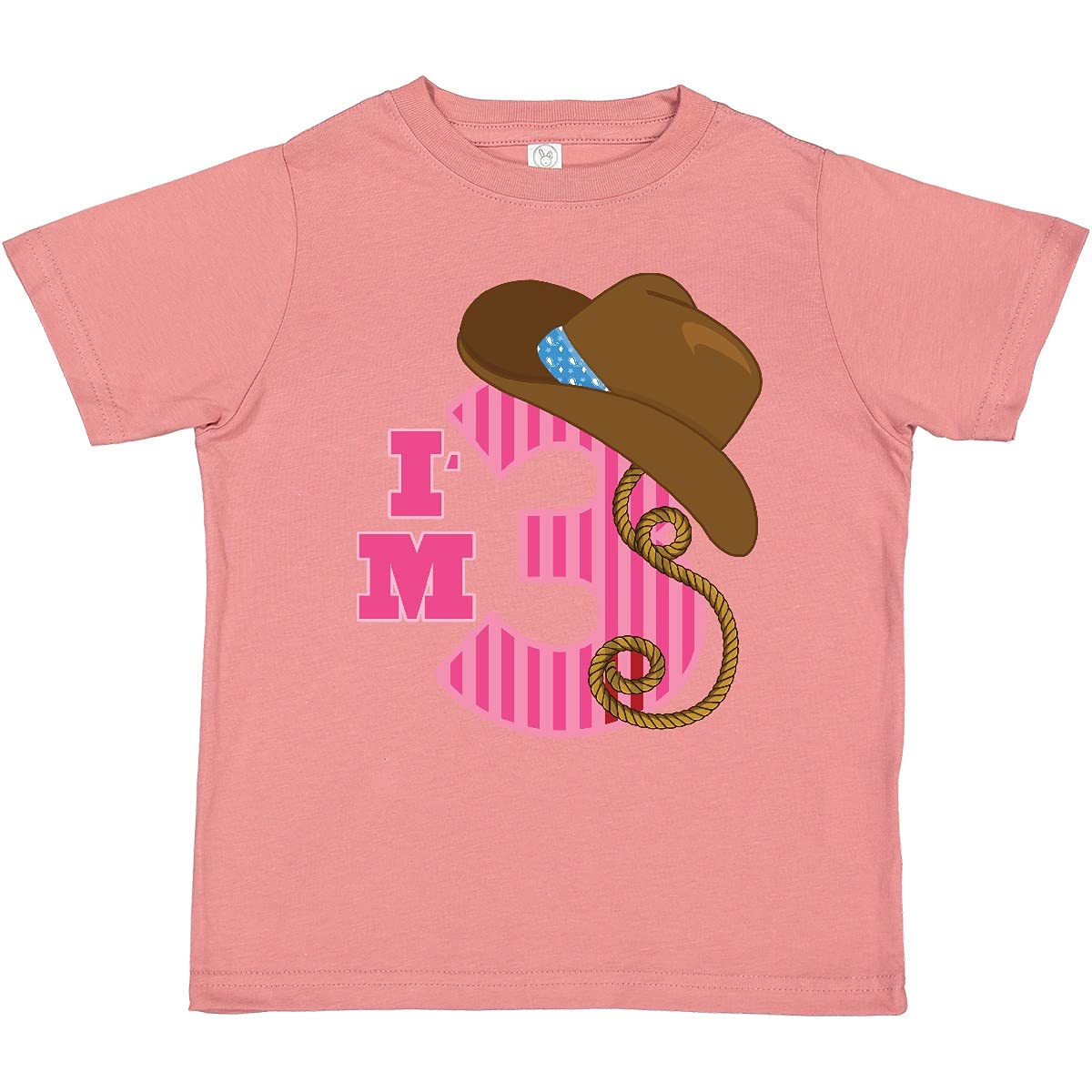 Inktastic 3rd Birthday Cowgirl Toddler T-Shirt for Girls - Cute Western Outfit for 3 Year Old Birthday Party & Cowgirl Theme Celebration