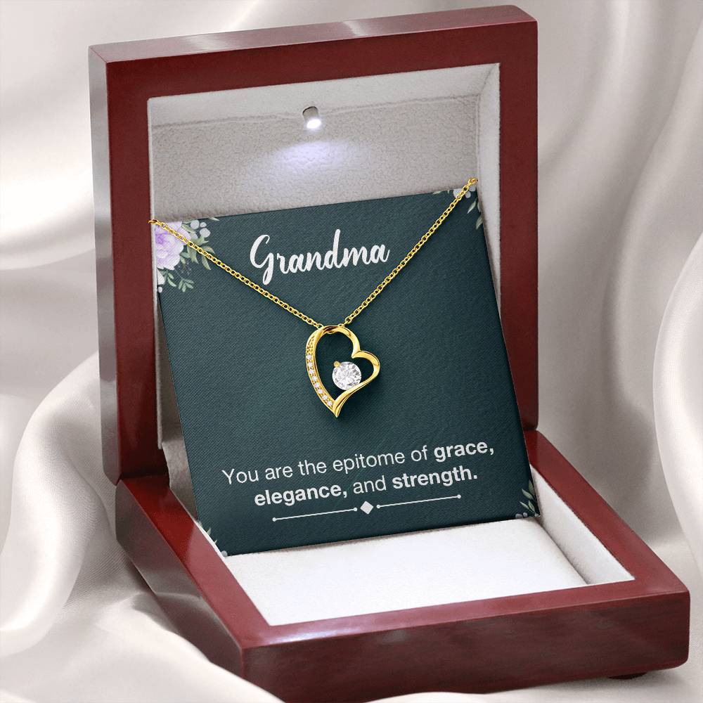 Beautiful Heart Necklace for Grandma - Thoughtful Gift from Grandkids - Perfect for Birthdays, Mother's Day & Family Celebrations