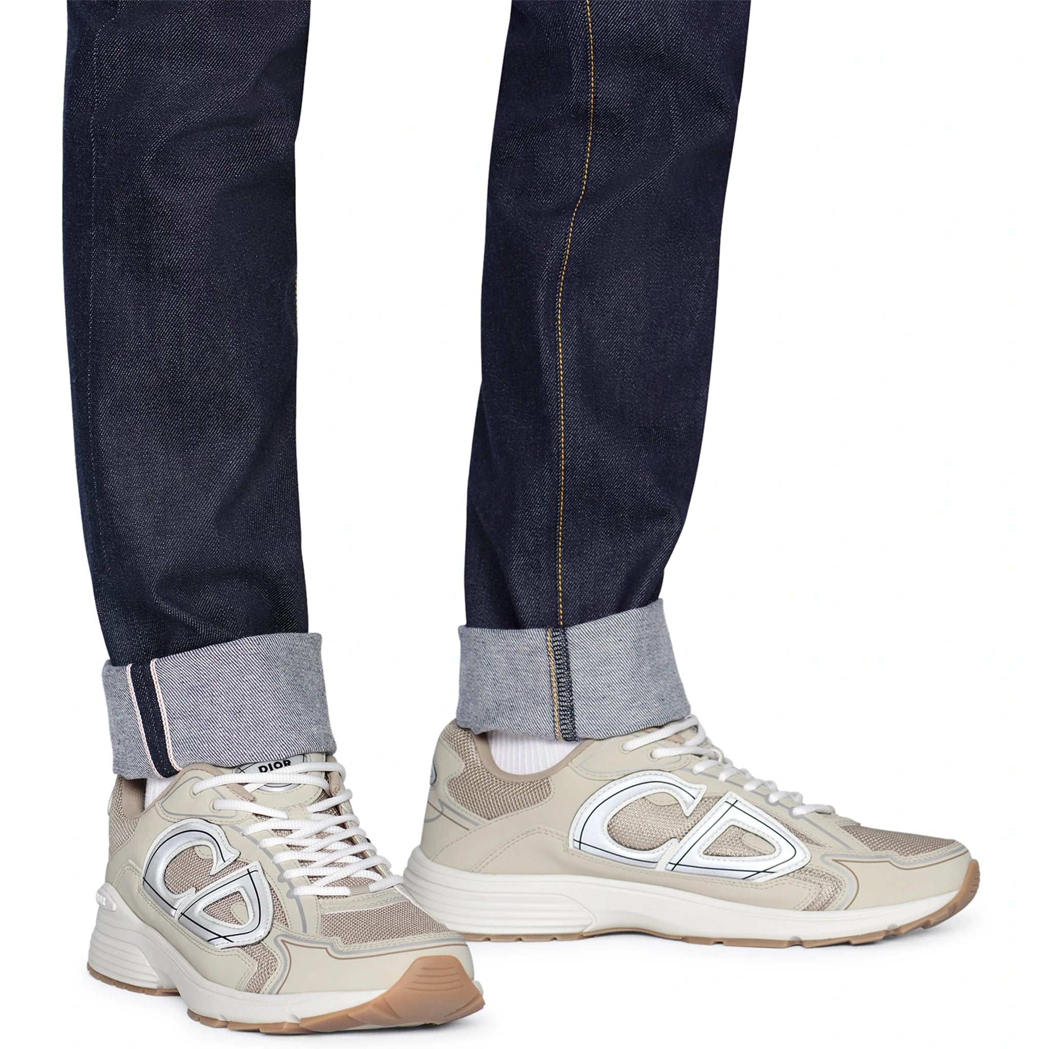 Dior B30 Mesh Cream White Sneakers - Men's Luxury Fashion Shoes for Casual Wear & Street Style