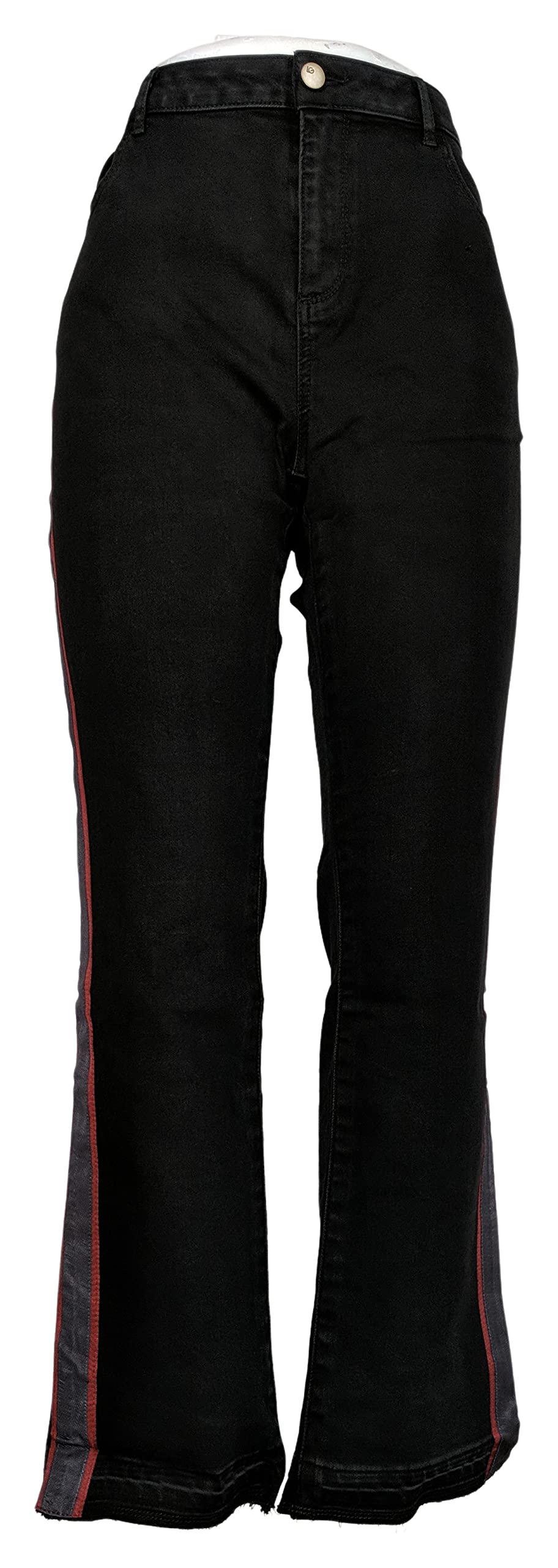 LORI GOLDSTEIN Women's Bootcut Jeans - Size 14, Black Cotton Denim (A341884) - Perfect for Casual Wear, Office Outfits & Night Out Looks