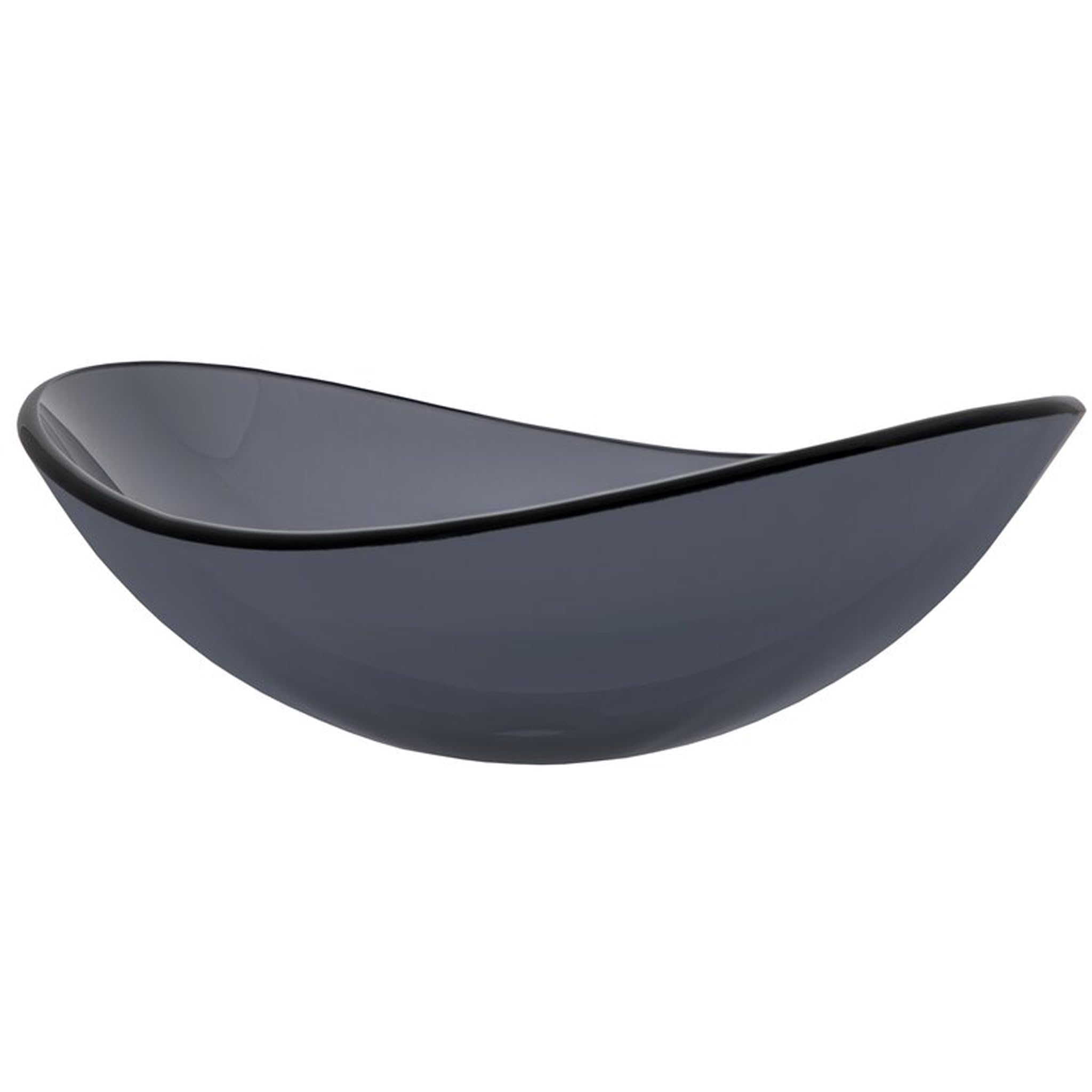 Novatto BIGIO Modern Matte Black Glass Vessel Bathroom Sink Set - Above Counter Bathroom Vanity Sink for Contemporary Home Decor, Spa & Luxury Bathroom Renovation