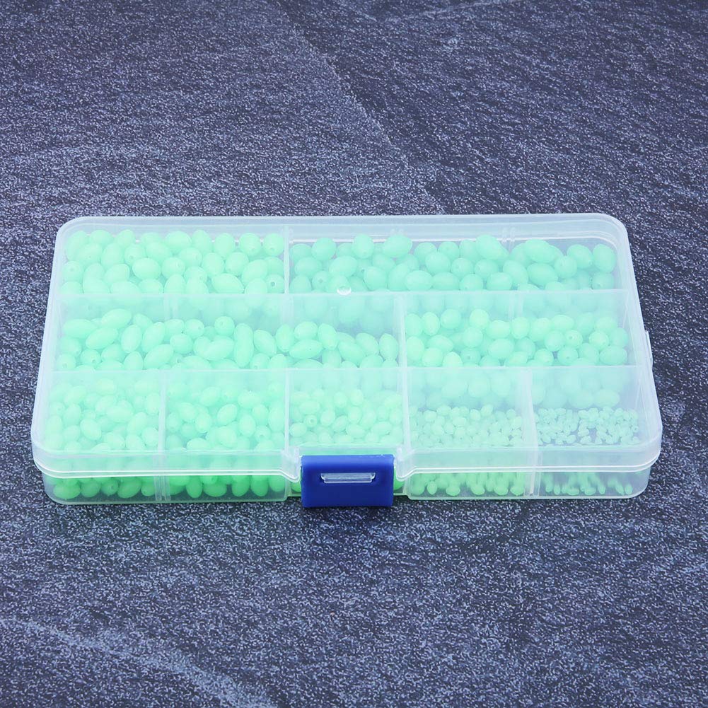 VBESTLIFE 900 PCs Assorted Soft Plastic Fishing Beads - Luminous Oval & Round Shaped Eggs for Stream, Pool, Lake & River Fishing | Perfect for Trout, Salmon & Bass Fishing in Freshwater & Saltwater